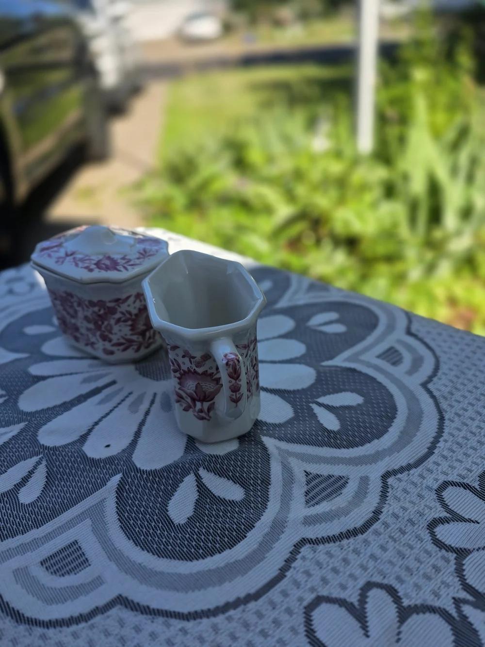 Vintage Sycrouse China - Mayflower Cream And Sugar Dish